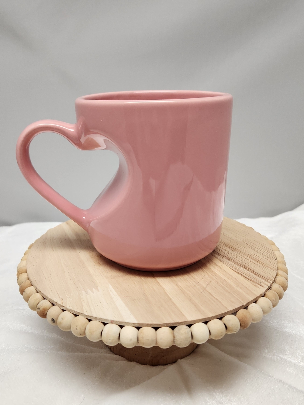 Threshold Pink Heart-Handle Ceramic Mug